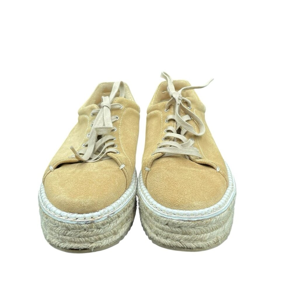 Rag & Bone Kent Platform Espadrille Suede Sneakers Dune Women's 41 US 11 - Picture 2 of 9